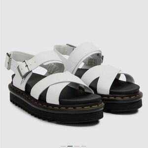 Used Dr. Martens Voss II White Platform Sandals